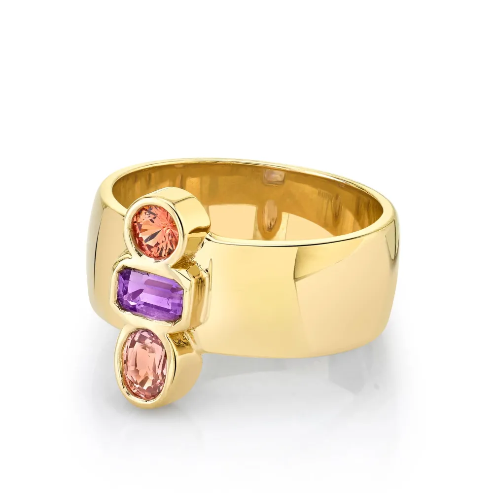Marrow Fine Birthstone Collection^Amethyst Relic Ring 14kyellowgold