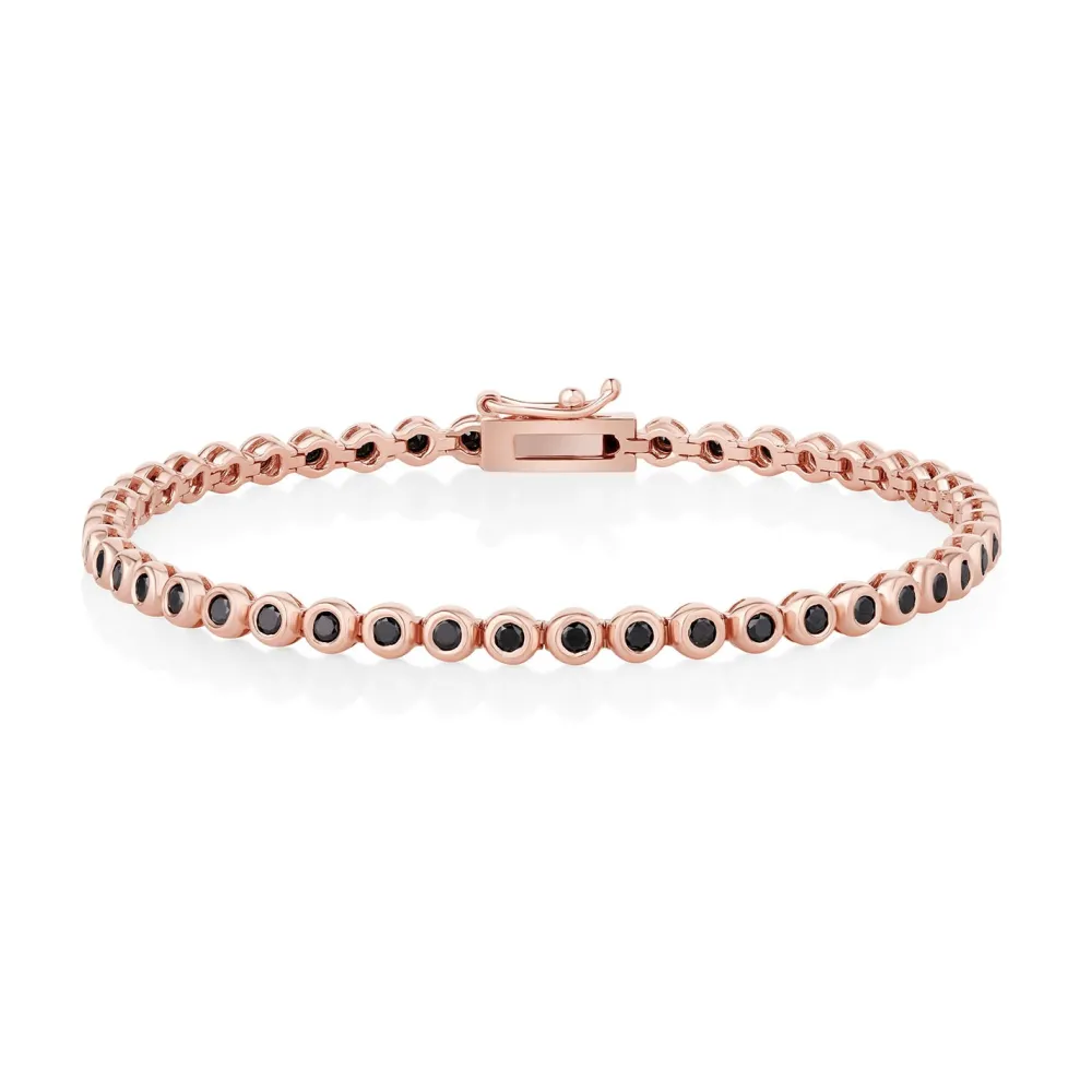 Marrow Fine For The New Mom | Anniversary Gifts^Black Diamond Bezeled Tennis Bracelet