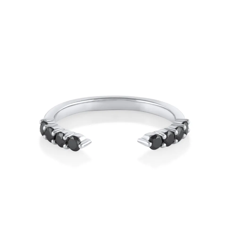 Marrow Fine Wedding Bands | Rings^Black Diamond Cosmic Light Open Shank Band