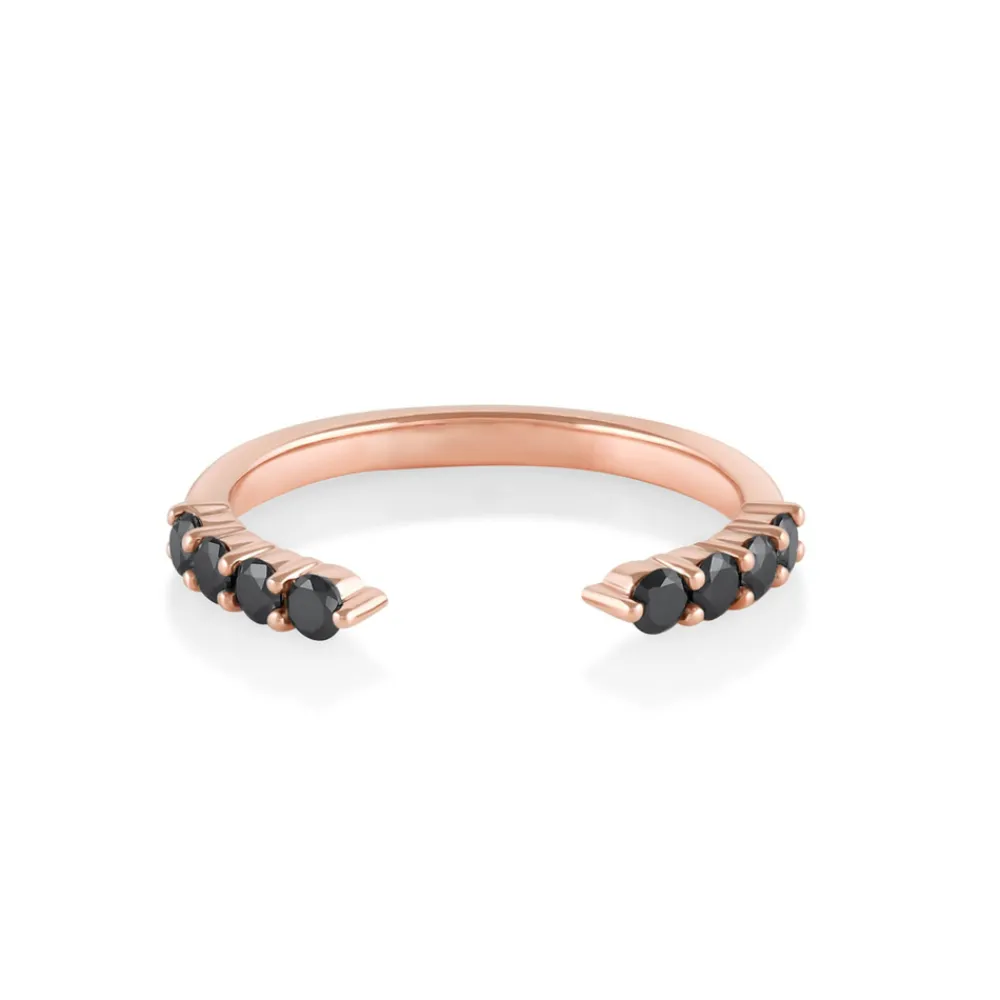 Marrow Fine Wedding Bands | Rings^Black Diamond Cosmic Light Open Shank Band