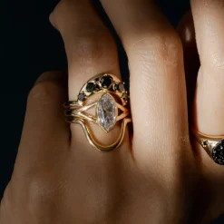 Marrow Fine Wedding Bands | Rings^Black Diamond Crescendo Stacking Band
