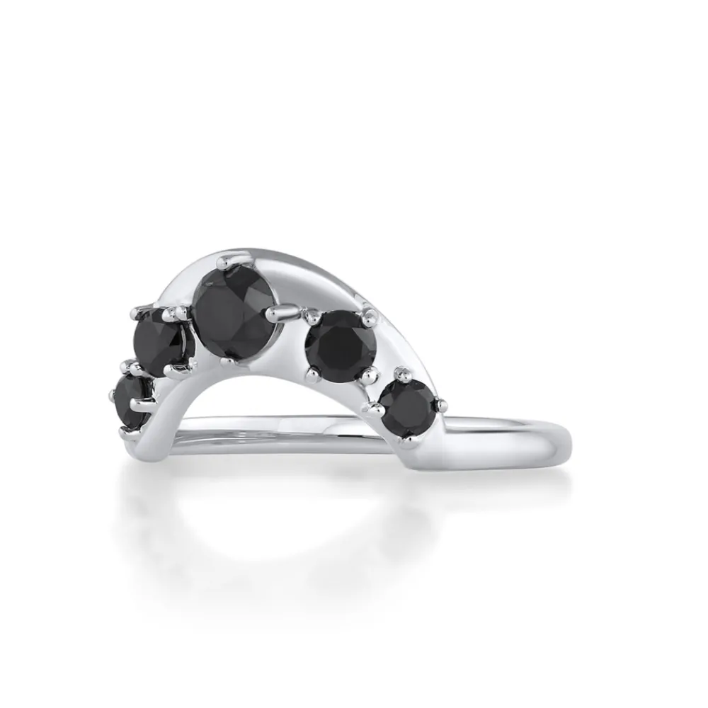 Marrow Fine Wedding Bands | Rings^Black Diamond Crescendo Stacking Band