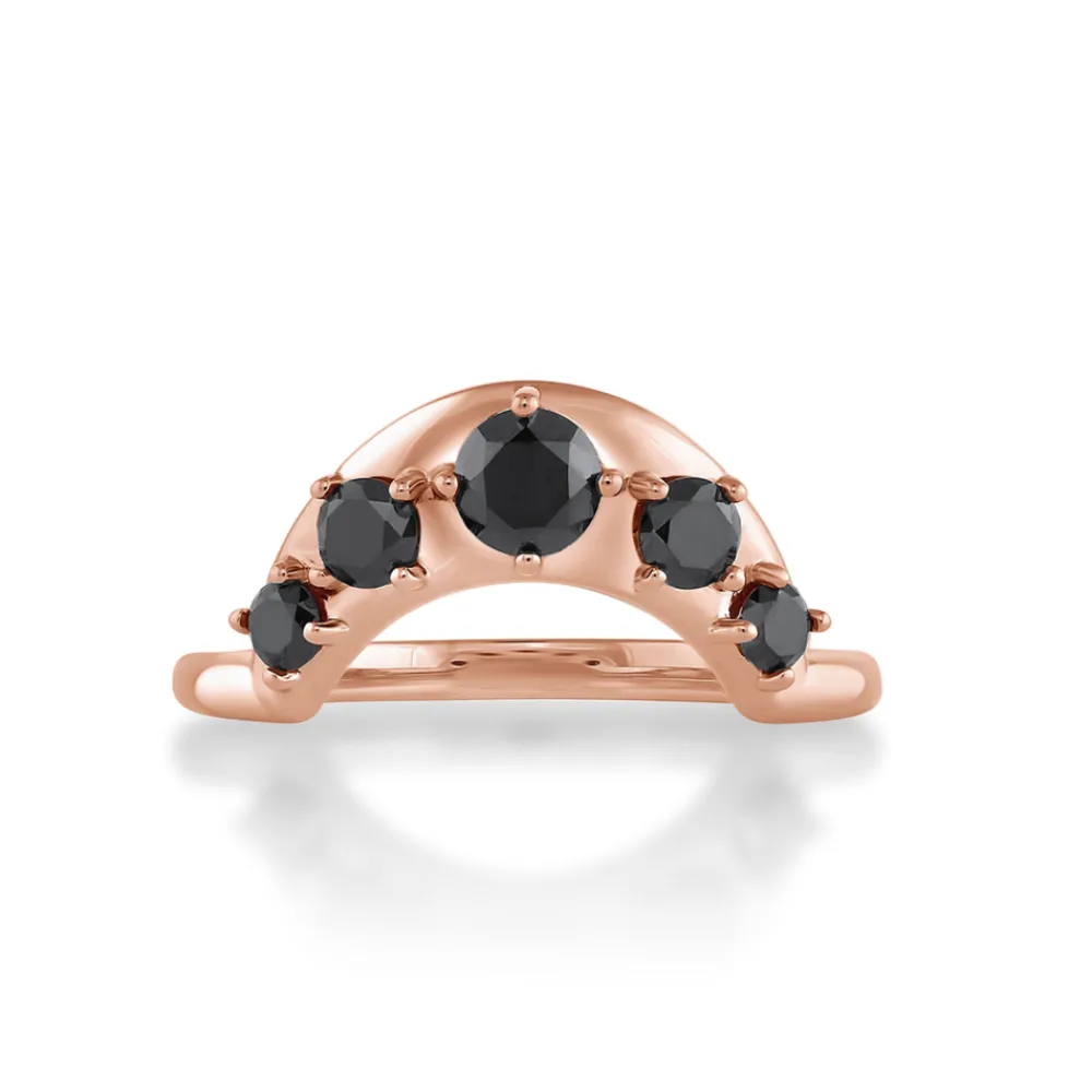 Marrow Fine Wedding Bands | Rings^Black Diamond Crescendo Stacking Band