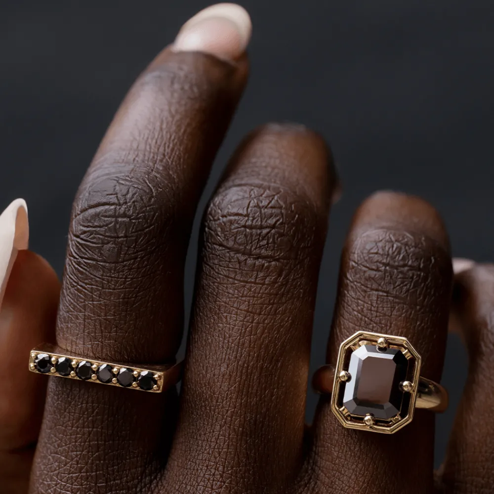 Marrow Fine Wedding Bands | Rings^Black Diamond Edge Ring