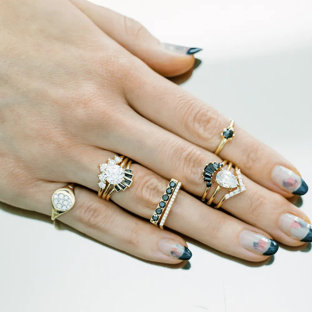 Marrow Fine Wedding Bands | Rings^Black Diamond Edge Ring