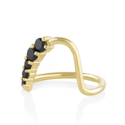 Marrow Fine Anniversary Gifts | Wedding Bands^Black Diamond Lucy Wave Band