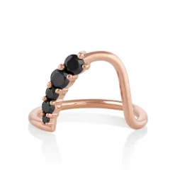 Marrow Fine Anniversary Gifts | Wedding Bands^Black Diamond Lucy Wave Band