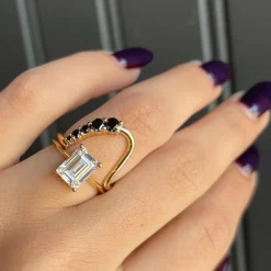 Marrow Fine Anniversary Gifts | Wedding Bands^Black Diamond Lucy Wave Band