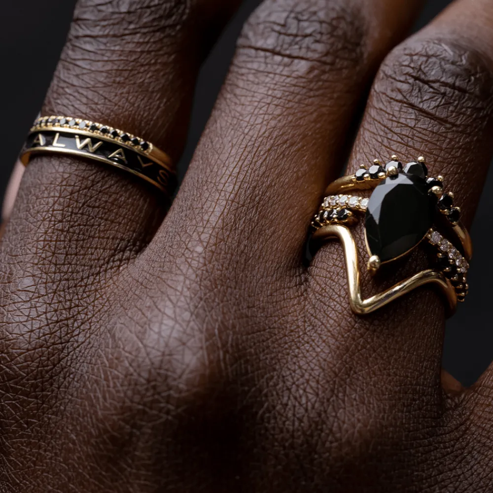 Marrow Fine Wedding Bands | Rings^Black Diamond Seven Stars Nesting Ring
