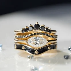 Marrow Fine Wedding Bands | Rings^Black Diamond Seven Stars Nesting Ring
