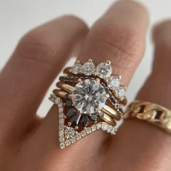 Marrow Fine Wedding Bands | Rings^Black Diamond Simple Wave Band