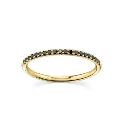 Marrow Fine Anniversary Gifts | Eternity Bands^Black Diamond Whisper Half Eternity Band | Nontraditional Gold Wedding Band