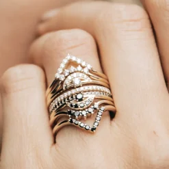 Marrow Fine Anniversary Gifts | Eternity Bands^Black Diamond Whisper Half Eternity Band | Nontraditional Gold Wedding Band
