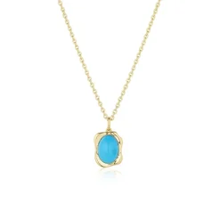 Marrow Fine Birthstone Collection | One-of-a-kind Pieces^5.69ct Abstract Turquoise Bezel Pendant 14kyellowgold