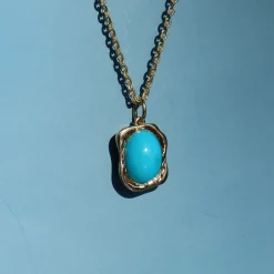 Marrow Fine Birthstone Collection | One-of-a-kind Pieces^5.69ct Abstract Turquoise Bezel Pendant 14kyellowgold