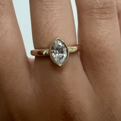 Marrow Fine Ready To Ship | Ready To Ship^.99ct Antique Moval Bezel - Engagement Ring 14kyellowgold