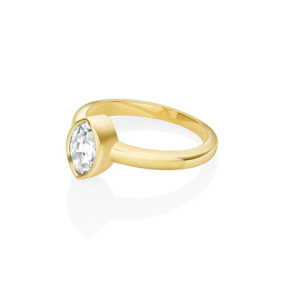 Marrow Fine Ready To Ship | Ready To Ship^.99ct Antique Moval Bezel - Engagement Ring 14kyellowgold