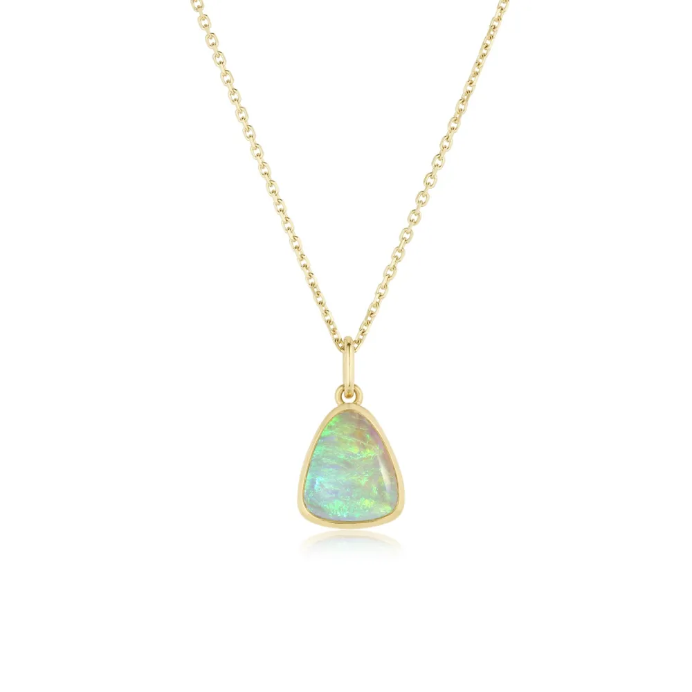 Marrow Fine Birthstone Collection | One-of-a-kind Pieces^3.65ct Australian Opal Necklace 14kyellowgold