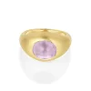 Marrow Fine Ready To Ship | Ready To Ship^4.21ct Cabochon Sapphire Pinky Bombe Ring 14kyellowgold