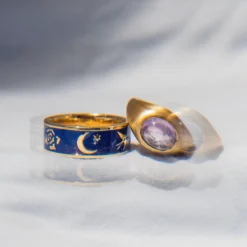 Marrow Fine Ready To Ship | Ready To Ship^4.21ct Cabochon Sapphire Pinky Bombe Ring 14kyellowgold
