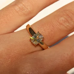 Marrow Fine Ready To Ship | Ready To Ship^0.75ct Cushion Cut Diamond 14kyellowgold