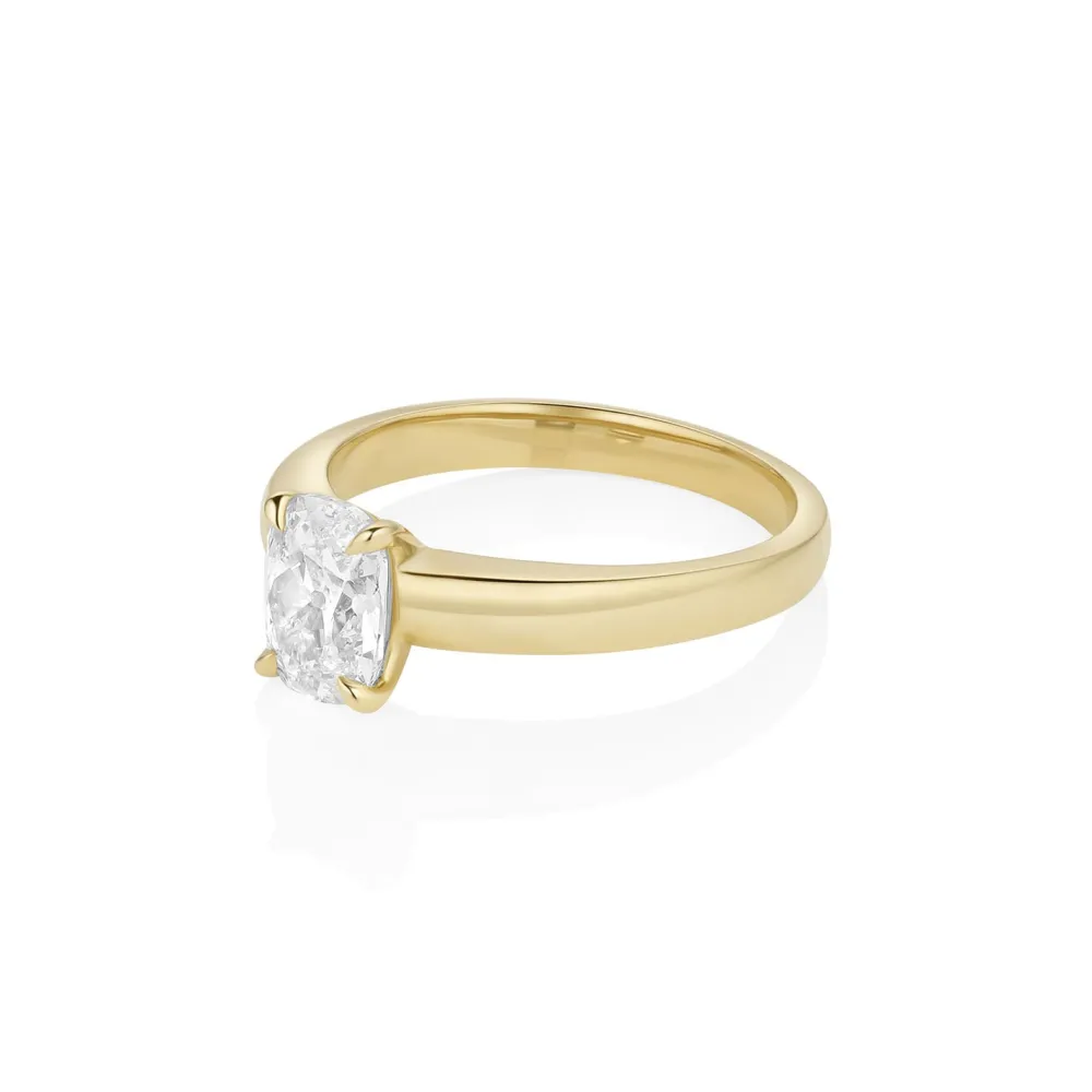 Marrow Fine Ready To Ship | Ready To Ship^0.75ct Cushion Cut Diamond 14kyellowgold
