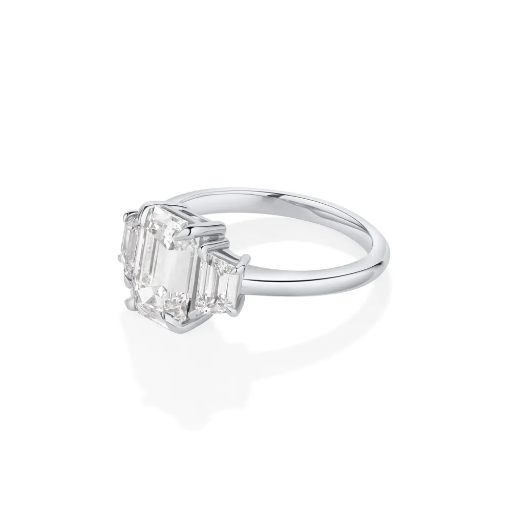 Marrow Fine Ready To Ship | Ready To Ship^2.18ct Diamond and 0.62tcw Diamond Three Stone Ring Platinum
