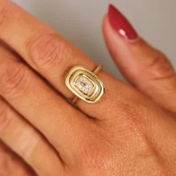 Marrow Fine Ready To Ship | Ready To Ship^0.46ct Diamond In-Orbit Ring 14kyellowgold