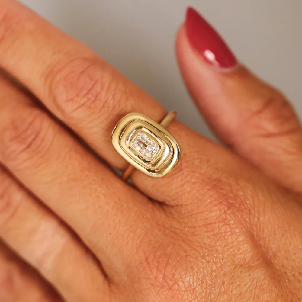 Marrow Fine Ready To Ship | Ready To Ship^0.46ct Diamond In-Orbit Ring 14kyellowgold