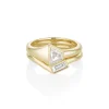 Marrow Fine Ready To Ship | Ready To Ship^0.60ct Diamond Trapezoid Ring with Diamond Baguette Tracer Band 14kyellowgold
