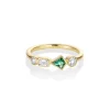 Marrow Fine The Kaleidoscope Collection^0.13ct Emerald and Diamond Kaleidoscope Ring 14kyellowgold