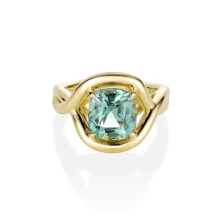 Marrow Fine Florence Ring | The Soleil Collection^4.13ct Green Tourmaline Marrow x Sammi Florence Ring 14kyellowgold