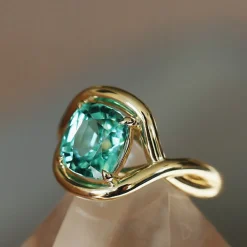 Marrow Fine Florence Ring | The Soleil Collection^4.13ct Green Tourmaline Marrow x Sammi Florence Ring 14kyellowgold