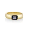 Marrow Fine Ready To Ship | Ready To Ship^1.01ct Grey Tourmaline Half Cigar Band 14kyellowgold