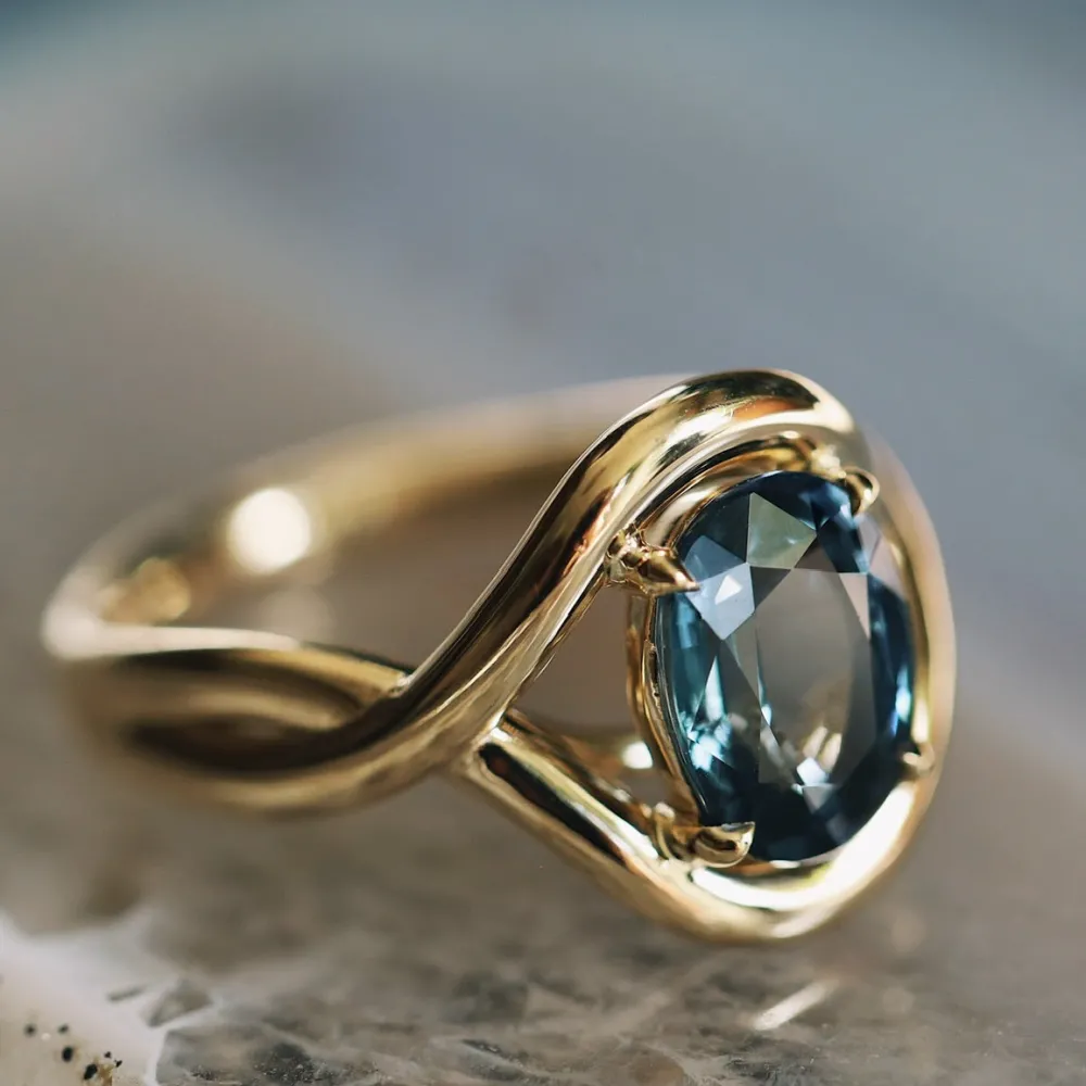 Marrow Fine Sammi's Favorites | Florence Ring^3.23ct Light Blue Sapphire Marrow x Sammi Florence Ring 14kyellowgold