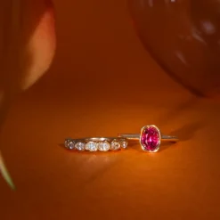 Marrow Fine Birthstone Collection | Ready To Ship^0.93ct Malawi Ruby Abstract Bezel Ring 14kyellowgold