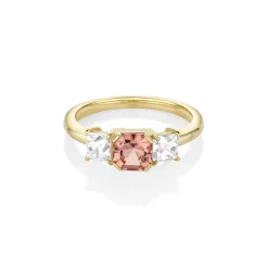 Marrow Fine Birthstone Collection | One-of-a-kind Pieces^1.12ct Malaya Garnet and 0.91tcw French Cut Diamond Ring 14kyellowgold