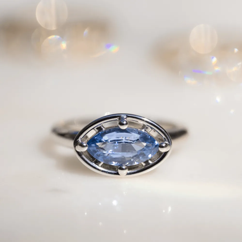 Marrow Fine One-of-a-kind Pieces | Ready To Ship^1.74ct Marquise Sapphire Georgia Ring 14kwhitegold