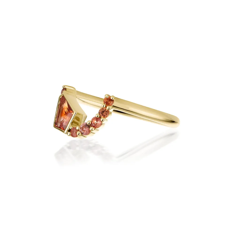 Marrow Fine Birthstone Collection | Ready To Ship^0.61ct Montana Sapphire & Malawi Sapphire Lucy Band 14kyellowgold