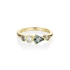 Marrow Fine Birthstone Collection | The Kaleidoscope Collection^0.52ct Montana Sapphire, Sapphire and Diamond Kaleidoscope Ring 14kyellowgold