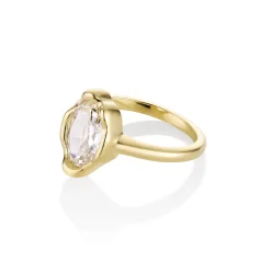 Marrow Fine Ready To Ship | Ready To Ship^2.01ct Moval Diamond Abstract Bezel Ring 14kyellowgold