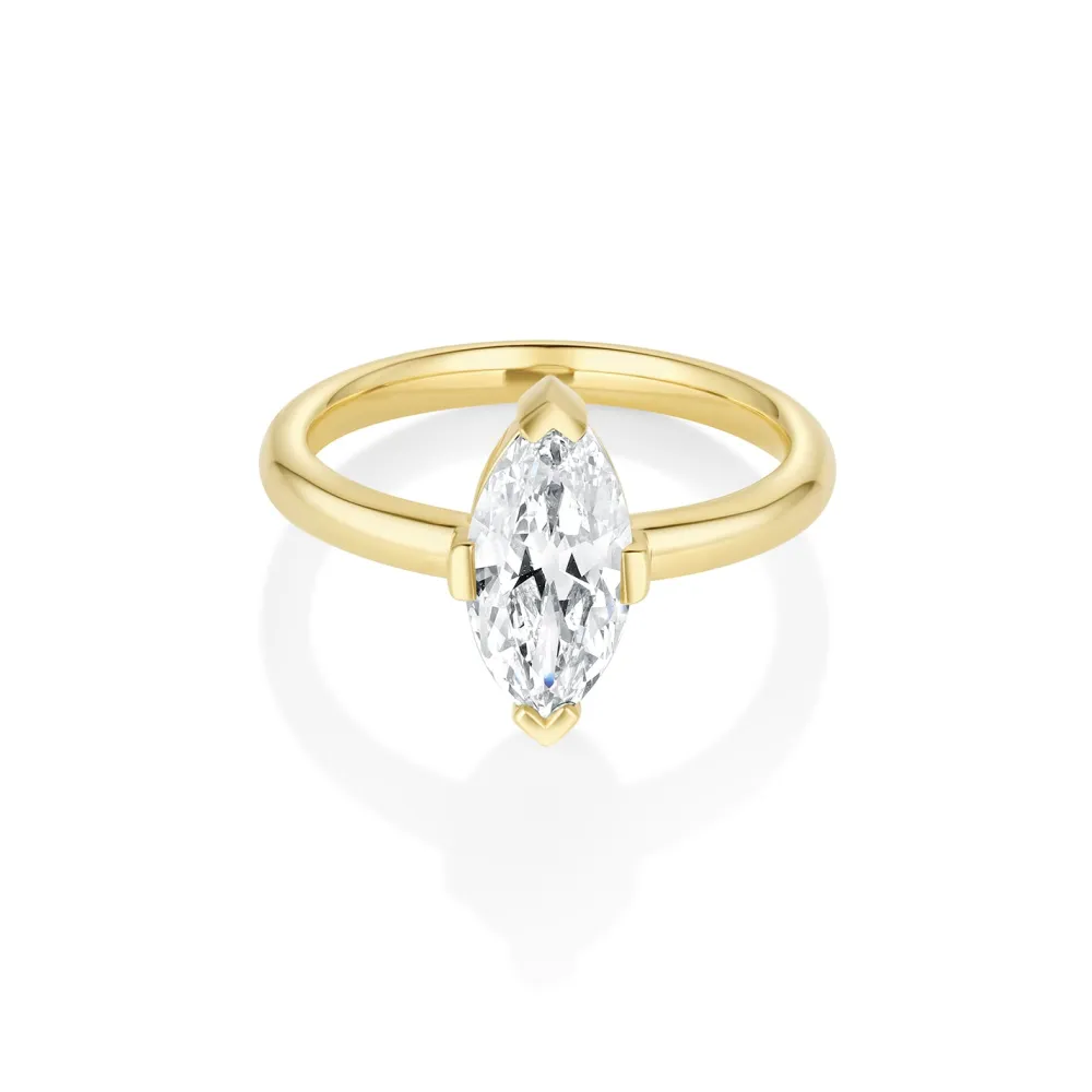 Marrow Fine Ready To Ship | Ready To Ship^1.58ct Moval Diamond Noelle 14kyellowgold