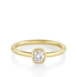 Marrow Fine Ready To Ship | Ready To Ship^.38ct Old Mine Diamond Sweet Pea Ring 14kyellowgold