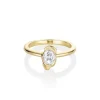Marrow Fine Ready To Ship | Ready To Ship^0.40ct Oval Diamond Abstract Bezel Ring 14kyellowgold