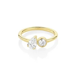 Marrow Fine Ready To Ship | Ready To Ship^0.51ct Pear & 0.22ct Round Diamond Chloe 14kyellowgold