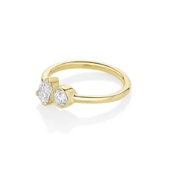 Marrow Fine Ready To Ship | Ready To Ship^0.51ct Pear & 0.22ct Round Diamond Chloe 14kyellowgold