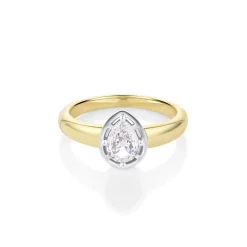 Marrow Fine Ready To Ship | Ready To Ship^0.58ct Pear Georgia Ring 14kyellowgold&14kwhitegold