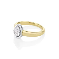 Marrow Fine Ready To Ship | Ready To Ship^0.58ct Pear Georgia Ring 14kyellowgold&14kwhitegold
