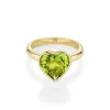 Marrow Fine Ready To Ship | Ready To Ship^3.44ct Peridot Bezel Heart Ring 14kyellowgold
