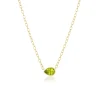 Marrow Fine Birthstone Collection | Ready To Ship^1.90ct Peridot Pear Shape Necklace 14kyellowgold
